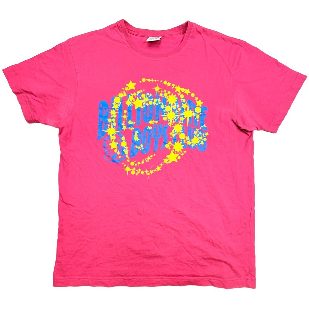 Billionaire Boys Club Men's XL Pink Stars Graphic T-Shirt BBC Pharrell Astro
